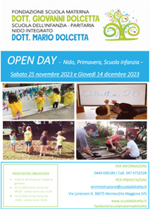 Open day Scuola Dolcetta a.s. 2023-2024